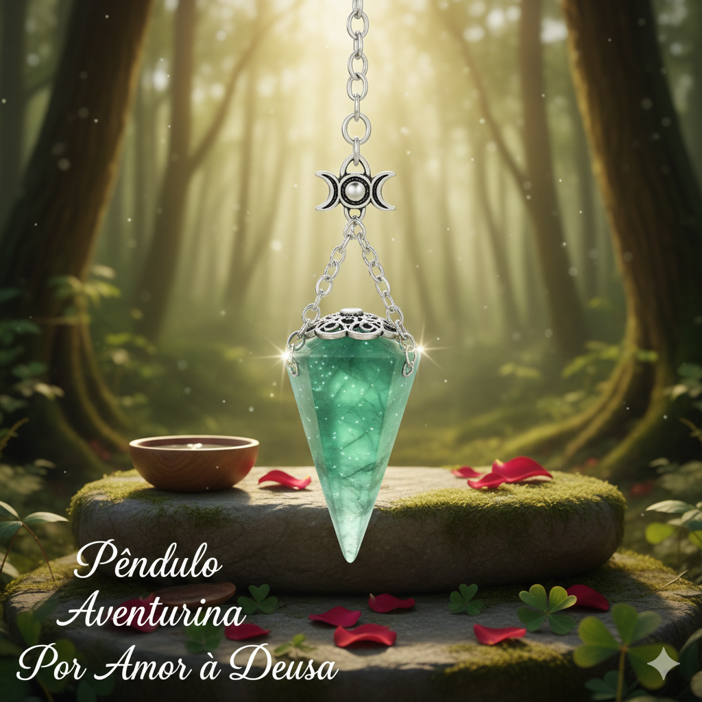 Pêndulo Aventurina Por Amor à Deusa Deva